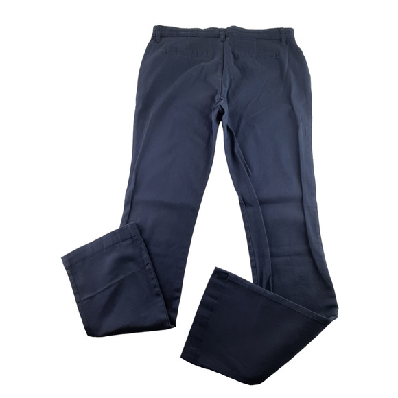Old Navy Boy's Navy Blue Bootcut Chino Uniform Pants Adjustable Waist Stretch 16 - Picture 3 of 10